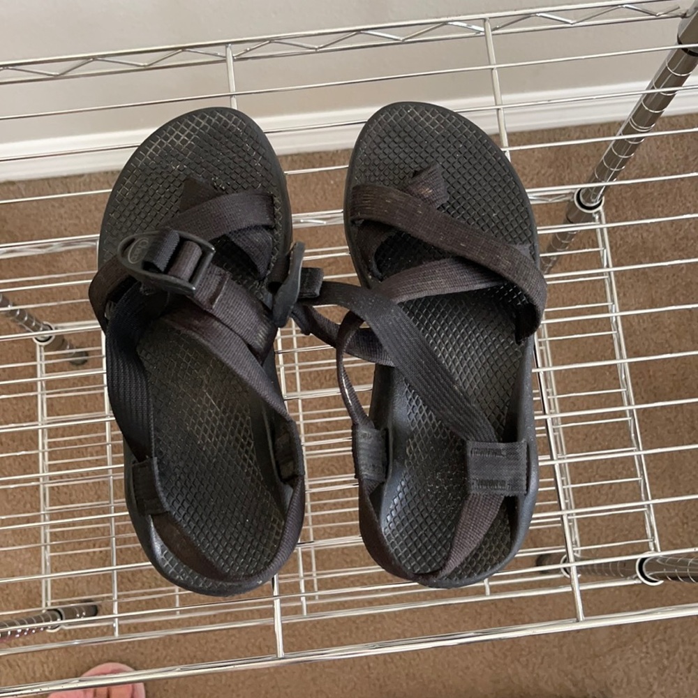 All black chacos